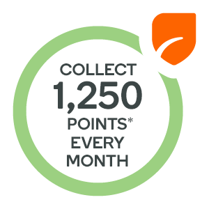 Collect up to 1,250 points