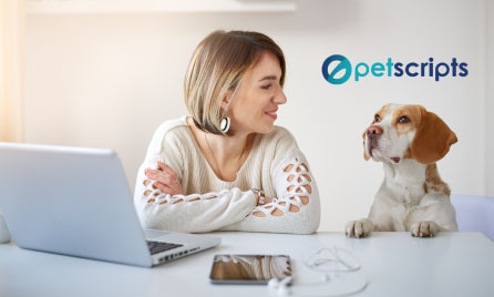 woman with dog
