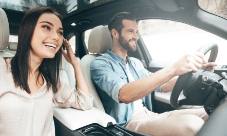 People inside car