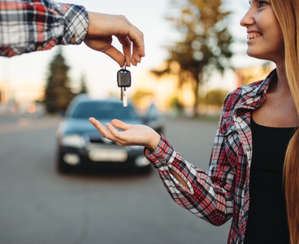 Learner getting a car key
