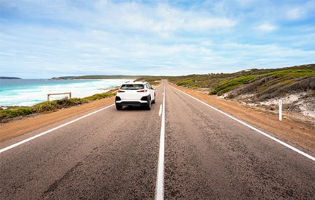 Car driving on the road