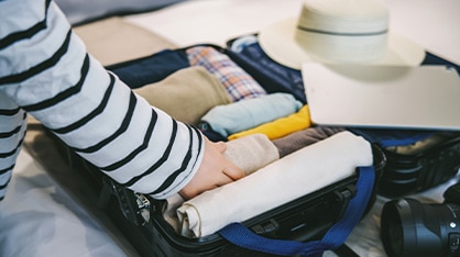 Packing a suitcase