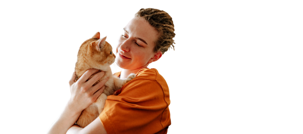 Girl with cat