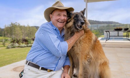 Dr Harry pictured with a dog